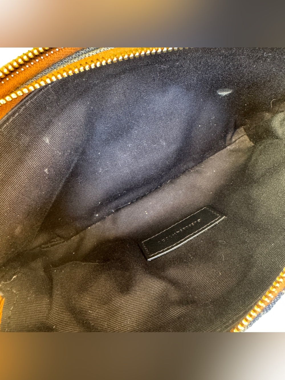 Saint Laurent Denim Becky Double-Zip Crossbody - Picture 15 of 16